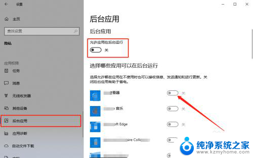 后台打开怎么关闭 Win10电脑关闭后台自启应用步骤