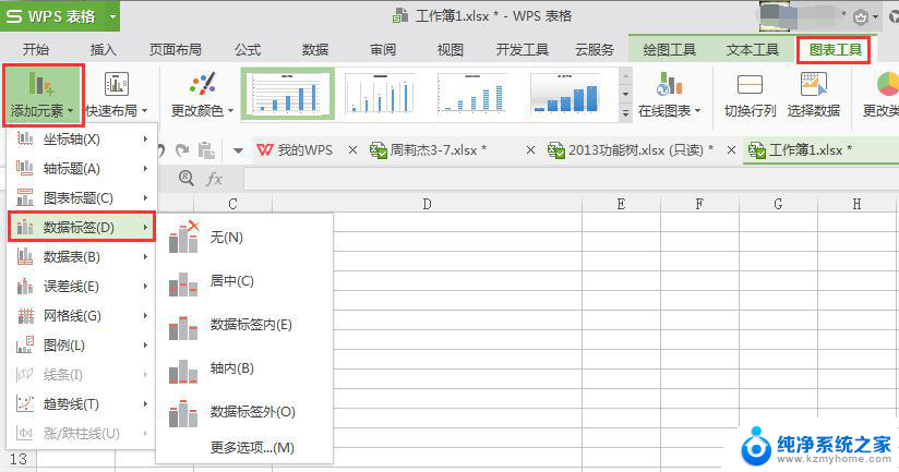 wps为什么图表的数据标签里面没有数据标签线这一栏了 wps图表数据标签线选项丢失