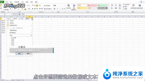 excel表格怎么设置筛选内容 如何设置表格中的筛选选项内容