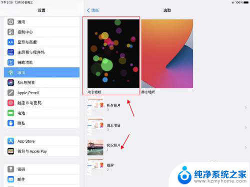 ipad怎么设置自己的动态壁纸 怎样在iPad上设置自己喜欢的动态壁纸