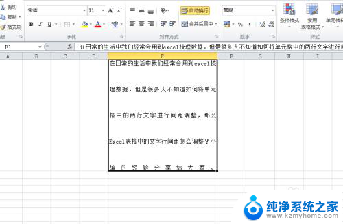 表格的文字怎么调节行距 Excel表格中文字的行间距调整步骤