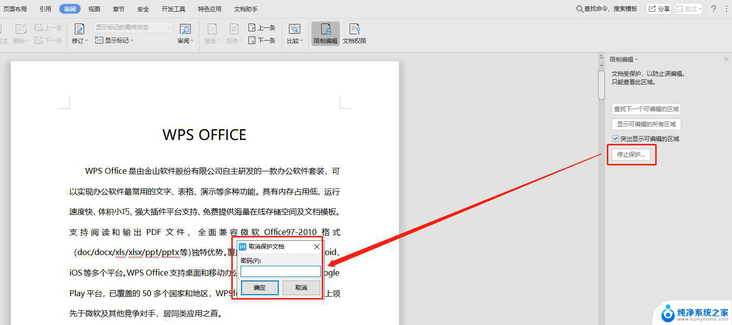 wps文件保护怎么解除 wps文件解除保护的步骤