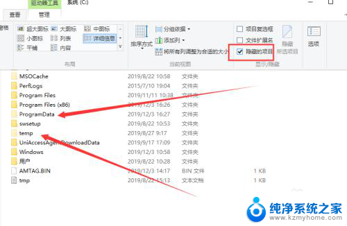 电脑硬盘隐藏文件怎样才能显示出来 win10磁盘中隐藏文件怎么显示