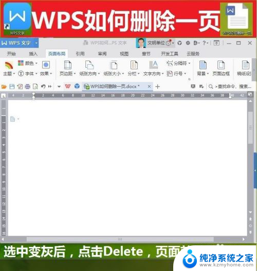 wps文件怎么删除多余的页面 WPS如何删除多余的页面步骤