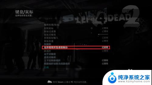 steam求生之路2控制台怎么打开 求生之路2控制台怎么调试游戏