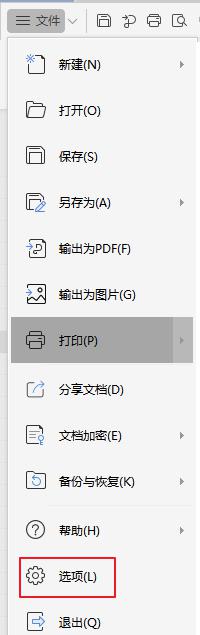 wps如何在表格的文件菜单下显示选项 wps如何在表格的文件菜单下显示选项设置