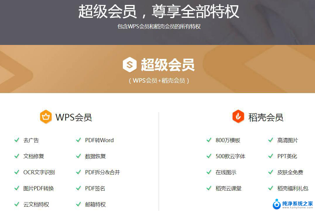 稻壳会员和wps会员不是用一个会员吗 稻壳会员和wps会员可以共享会员权益吗